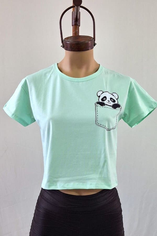 Remera Panda ALGODON CON LYCRA