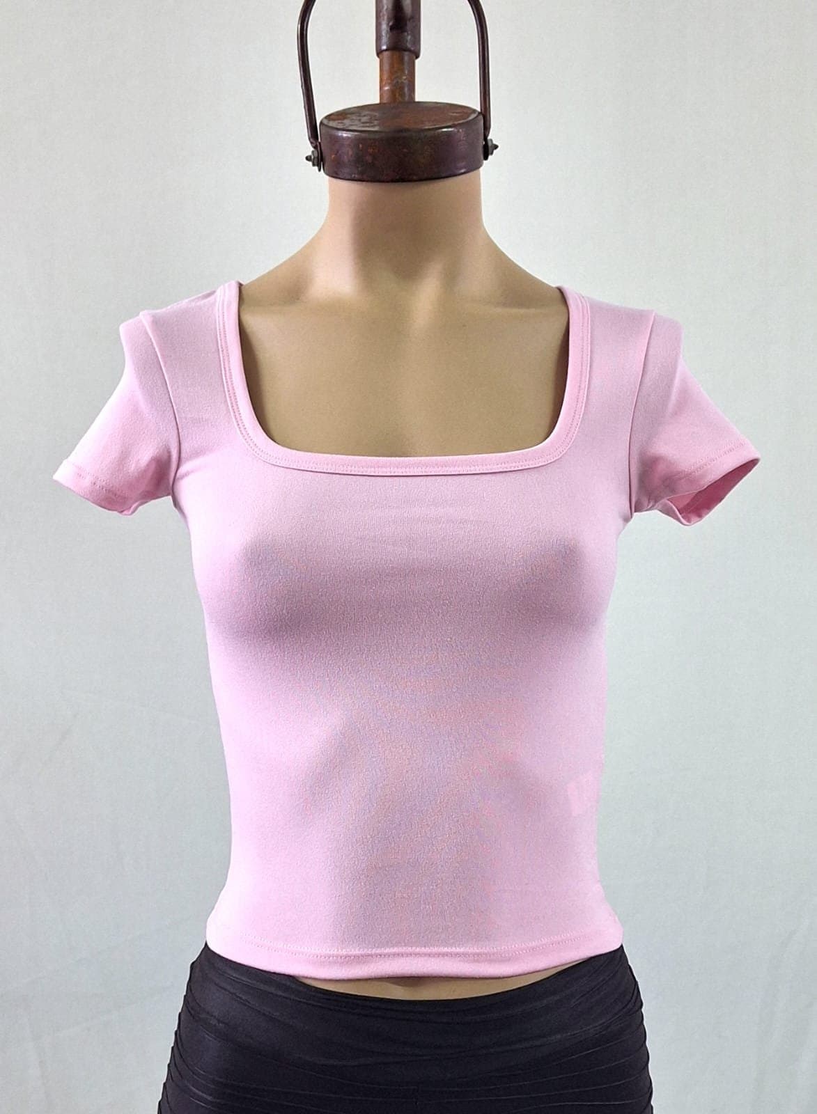 Remera cuello cuadrado por talle 1, 2 y 3 modal soft